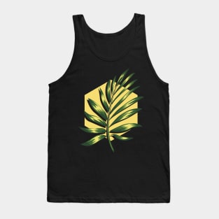 Green Palm Leaf Tank Top